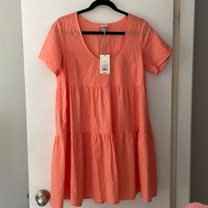 A new day women’s short sleeve flutter tiered dress